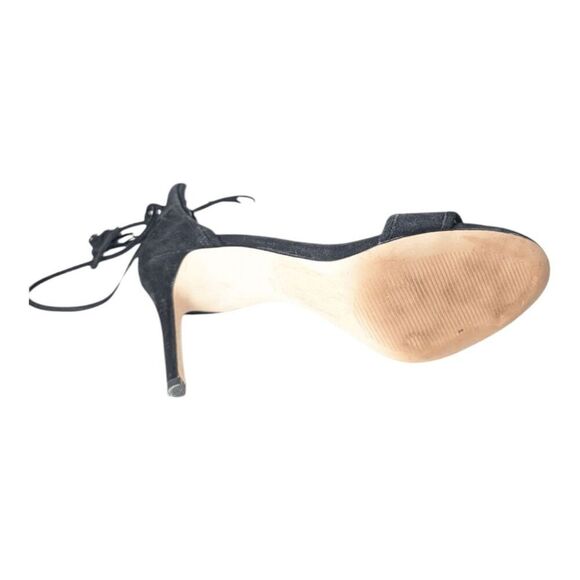 ANN TAYLOR Esme Tassel Ankle Wrap Suede Heeled Sandal Size 6.5M - Picture 6 of 7